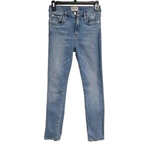 Agolde Los Angeles Premium High Rise Skinny Ripped Jeans Blue Stretch Women's 26